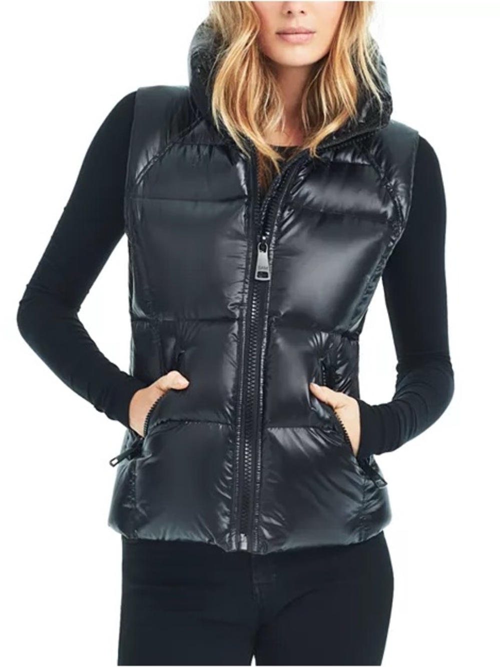 SAM. Freedom Puffer Down Vest - Black - Size Small
